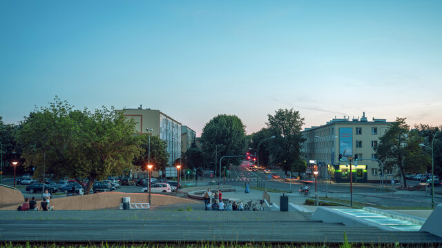 park in the evening 