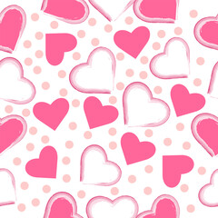 Pattern with hearts and circles