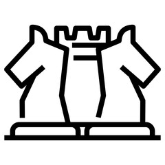 Chess piece icon design line style