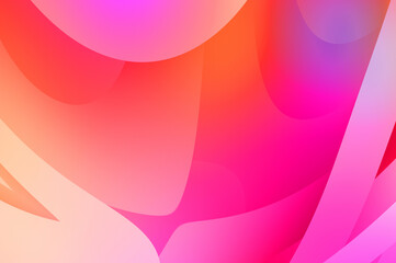 Abstract background with colorful gradient. Vibrant graphic wallpaper with stripes design. Fluid 2D illustration of modern movement.