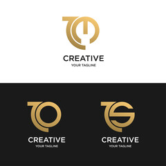 Letter TM, TO, TS, logo for business company.
