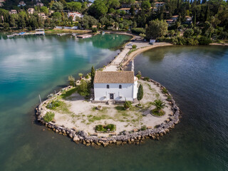 Ypapanti Church corfu aerial view