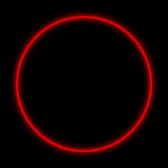 Red Glow Geometric Shapes on Black Background - Add Screen mode Element.