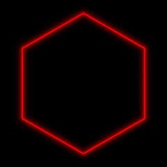 Red Glow Geometric Shapes on Black Background - Add Screen mode Element.