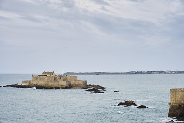 Fort National and beach of Saint Malo, Brittany, France