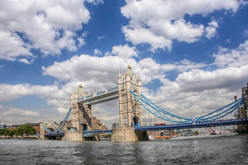 Fototapeta na wymiar Tower Bridge with Thames river in London, England, UK