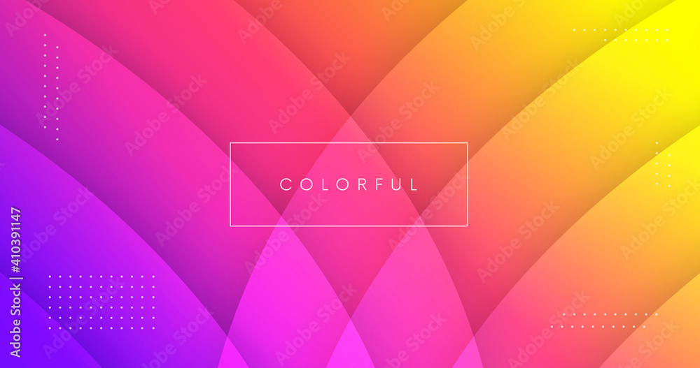 Aufkleber Abstract colorful geometric background vector design. Rainbow gradient backdrop. Cool pattern.
