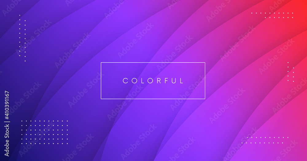 Poster Abstract colorful background vector design. Minimal modern backdrop. Cool gradient composition.