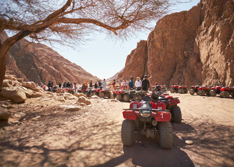 Adventures of desert off-road on ATV. Parking © Andrey Krupenko