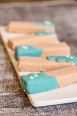 chocolate dipped ice cream bar filled