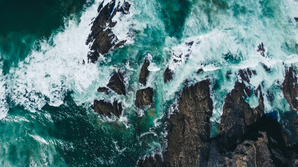 water flowing into the rocks in Aljezur