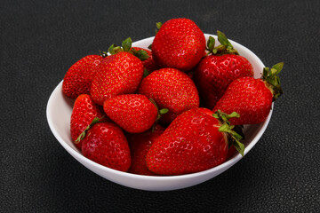 Sweet strawberry in the bowl