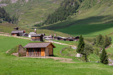 The Malga Fane  hut in Valles, near Rio di Pusteria, is considered the most beautiful alpine village in South Tyrol.