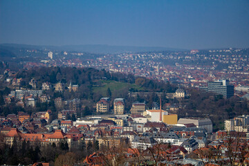 Ausblick auf Stuttgart vom Teehaus 