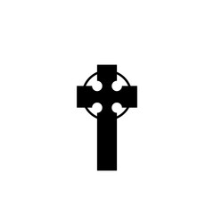 religion symbol, Celtic cross icon.