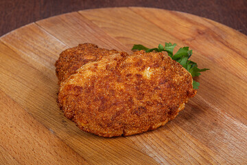 Crispy Chicken cutlet in bread
