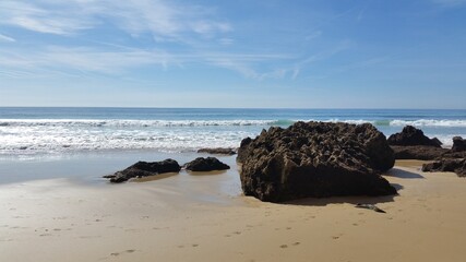 Küste am Praia do Canavial in Lagos
