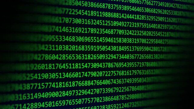 Animated Password Hacked Alert on Abstract Green Number Background
