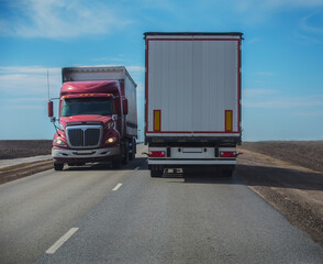  trucks goes on the highway