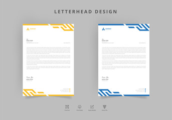 Business modern letterhead professional templates eps