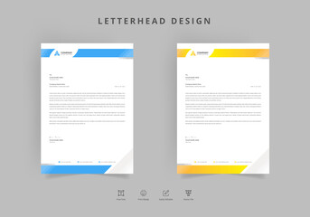 modern business letterhead design template Vector