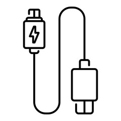 Data cable icon design line style