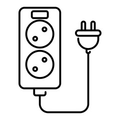 Plug in icon design line style