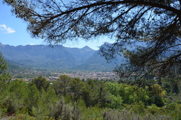 Fototapeta na wymiar View of a small town somewhere in Mallorca