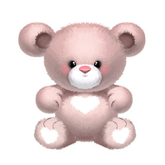 Teddy bear. for printing on t-shirt or postcards. Vector illustration