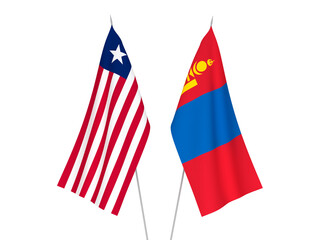 Mongolia and Liberia flags