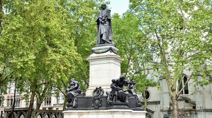 The statue in question is of William Ewart Gladstone (1809 - 1898) in London