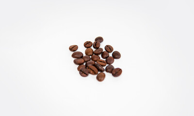 Naklejka premium coffee beans on white background
