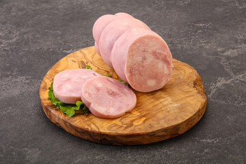 Natural ham with two slices
