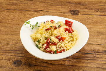 Vegetarian uisine - couscous with vegetables