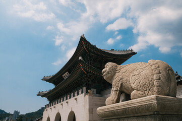 Fototapeta premium around if Gyeongbokgung Palace in Seoul