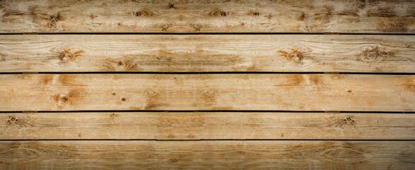 Obraz premium old brown rustic light bright wooden maple texture - wood background panorama banner long 