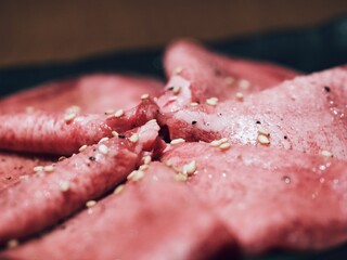Close up of wagu beef