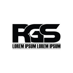 RGS letter monogram logo design vector