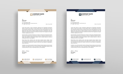 Modern and Clean Company Letterhead Design Template.