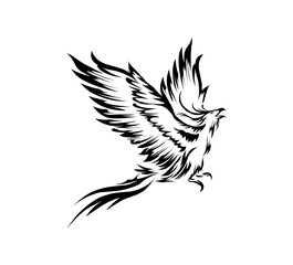 phoenix hand drawn art illustrations