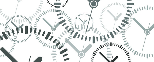 clock on black background	