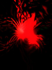 Light particle trails. Light explosion star with glowing particles and lines. Beautiful moving abstract rays background.