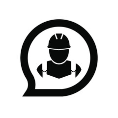 vector illustration of a construction worker	
