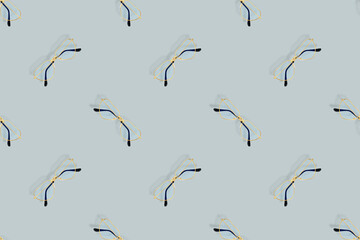 Glasses seamless pattern. Eyeglasses with heart-shaped lenses. 