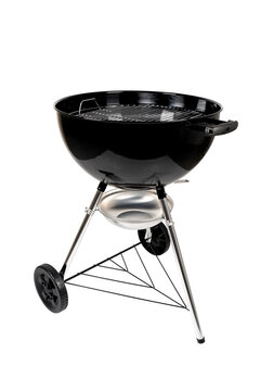 New black Charcoal grill isolated on white background