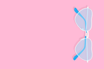 Beautiful glasses for improving vision with heart-shaped lenses. 