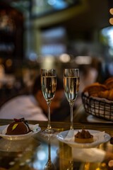glasses of champagne