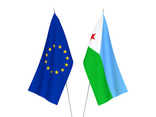 European Union and Republic of Djibouti flags