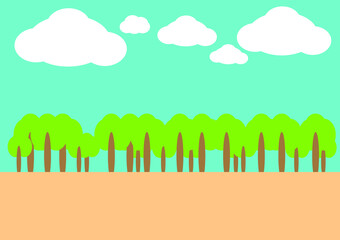 landscape with trees