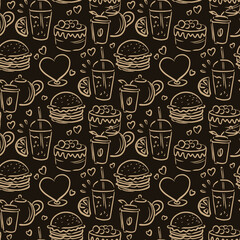 Doodle seamless pattern